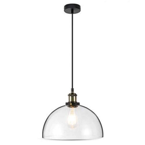 Pendul suspendat, V-TAC, sticla, E27, diametru 30 cm