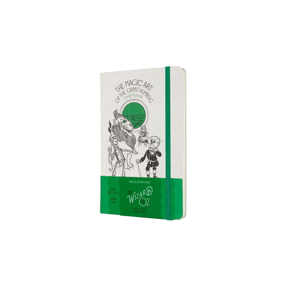 Jurnal Moleskine, Vrajitorul din Oz, 76341, Hard cover textil, 70 g, 13x21 cm, Crem/Verde