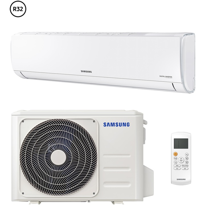 Aparat de aer conditionat Samsung AR35 9000 BTU, Clasa A++, Fast cooling, Good Sleep, AR09TXHQASINEU/AR09TXHQASIXEU, Alb