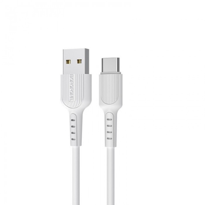 Cablu USB Borofone BX16 - MICRO 1M - Alb