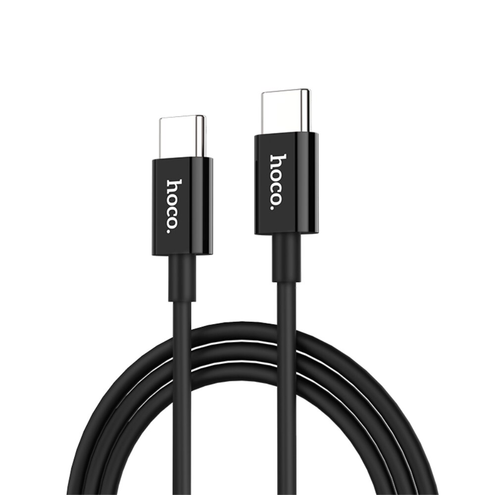 Cablu prevazut cu conectori USB tip C tata la USB tip C tata, Hoco X23 Skilled, 3A, lungime 1m, negru