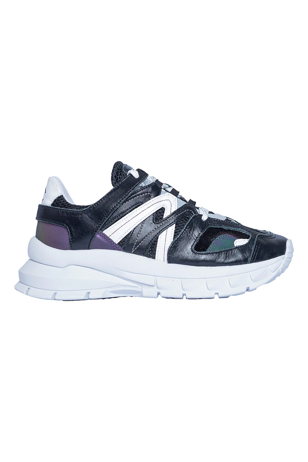 Cloud 9, Pantofi sport cu insertii din piele Selena, Negru