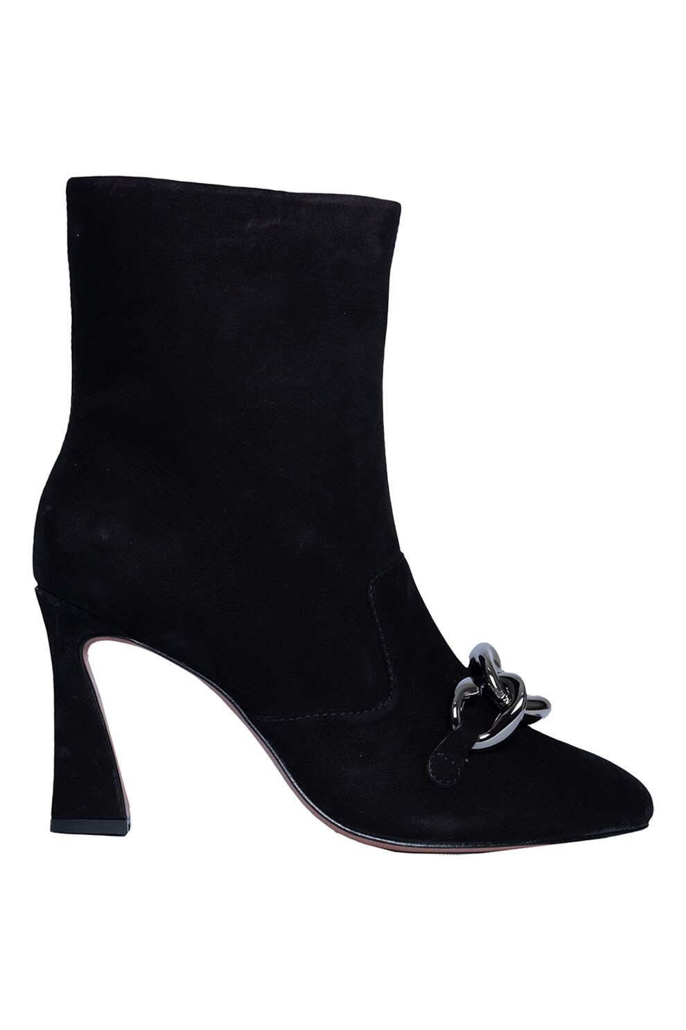 Cloud 9, Botine din piele intoarsa cu detaliu lant Mabel, Negru