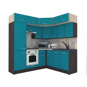 Set Bucatarie de Colt Genarom BIG GENA NEW ST. 180-210 x 225,5 x 60 cm, Cu Corp de Cuptor, Wenge / Decor 0245 Set Bucatarie de Colt Genarom BIG GENA NEW ST. 180-210 x 225,5 x 60 cm, Cu Corp de Cuptor, Wenge / Decor 0245