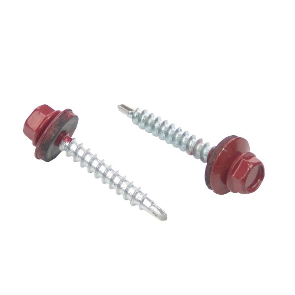 Set 100 Surub autoforant 4.8x35 mm, ROSU RAL 3011