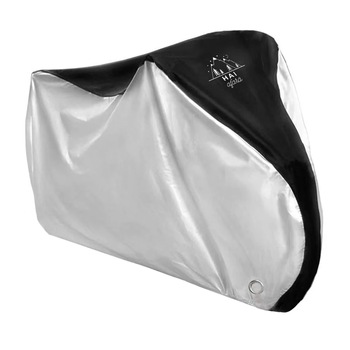 Husa Bicicleta, Hai Afara, material Oxford, pentru 1 sau 2 Biciclete, scuter, motocicleta mica, Negru/Argintiu Husa Bicicleta, Hai Afara, material Oxford, pentru 1 sau 2 Biciclete, scuter, motocicleta mica, Negru/Argintiu