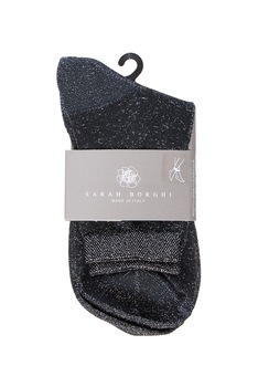 Sosete din colectia de lux din vascoza, model transparent stralucitor, Gemma Sarah Borghi, Negru/Argintiu Sosete din colectia de lux din vascoza, model transparent stralucitor, Gemma Sarah Borghi, Negru/Argintiu