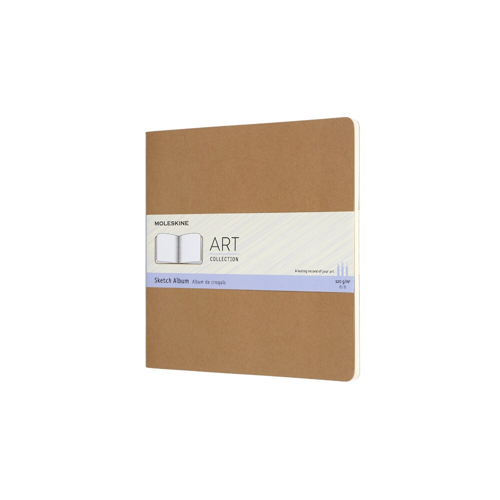 Bloc de desen schite, Moleskine, Soft cover, Landscape, 120 g, Maro