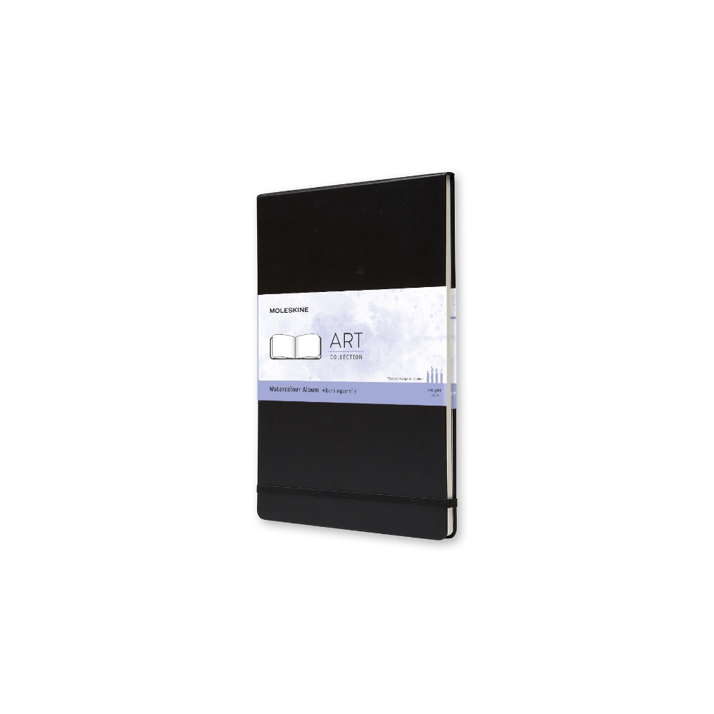 Caiet de desen pentru watercolor, Moleskine, Hard cover, A4, 200 g, Negru
