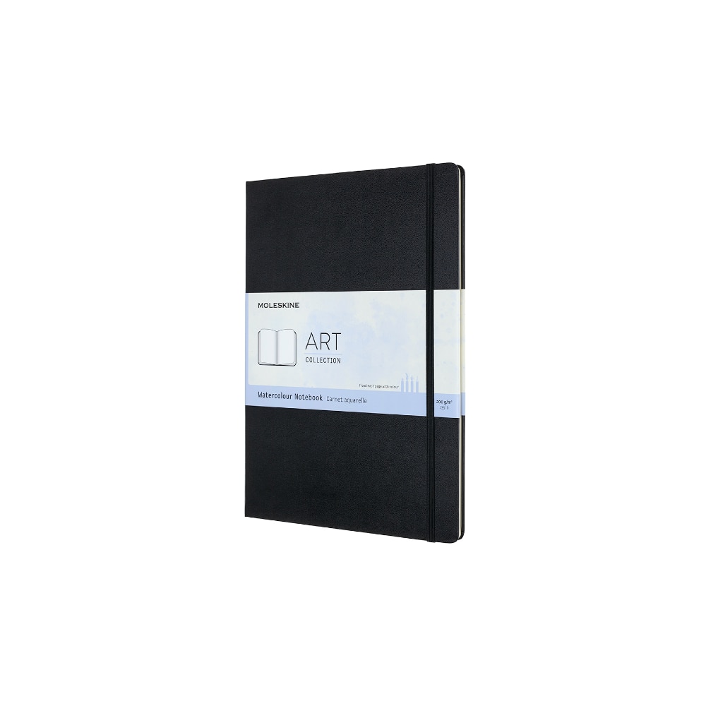 Caiet de desen pentru watercolor, Moleskine, Hard cover, A4, 200 g, Negru