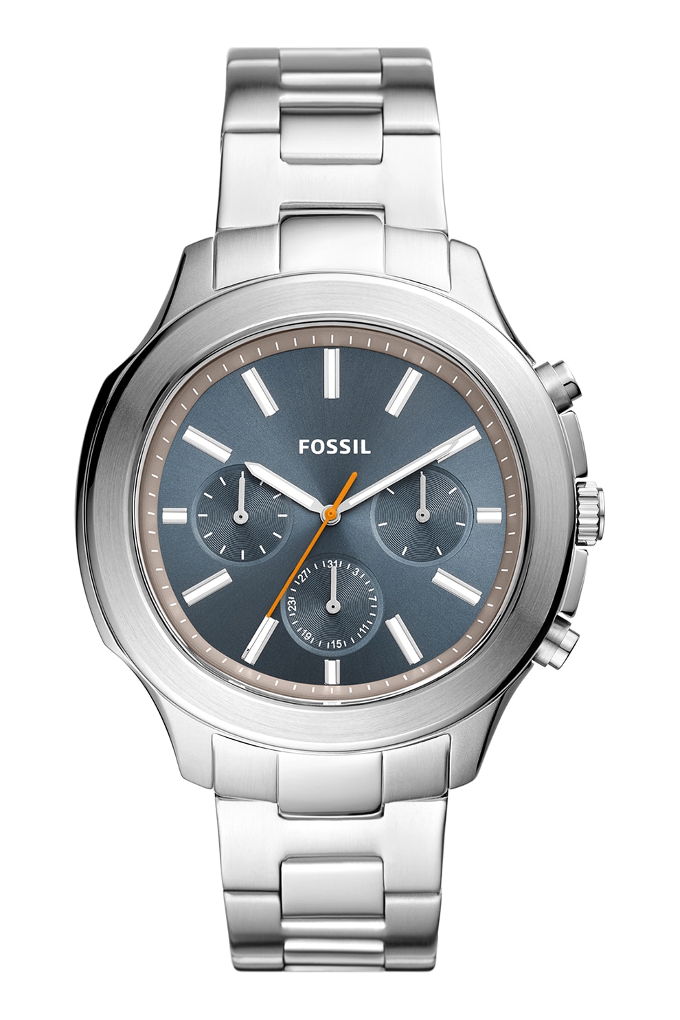 Fossil, Ceas quartz cu bratara de otel inoxidabil, Argintiu