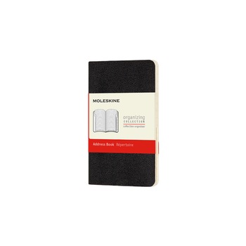 Agenda de adrese Moleskine, Soft cover, 6.5x10 cm, Cu index alfabetic, Negru Agenda de adrese Moleskine, Soft cover, 6.5x10 cm, Cu index alfabetic, Negru