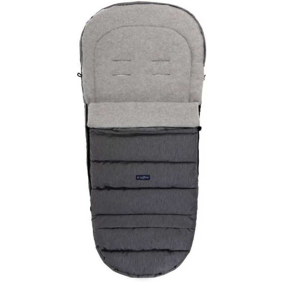 Sac de iarna pentru carucior si scaun auto iGrow 2.0 cu lana oaie Premium Melange, Womar Zaffiro, Gri Inchis