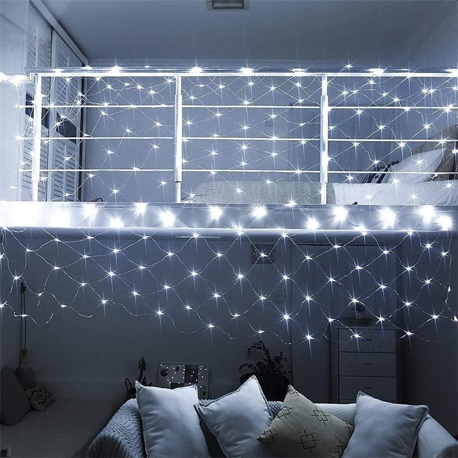 Perdea de lumini, Home, 240 LED, 3x3 m, alb rece, exterior