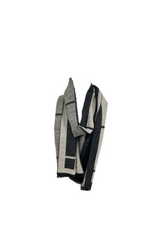 Fular cu model carouri Soft Cashmera, Antonio, 620189699 Negru/Gri, 180 x 30 cm Fular cu model carouri Soft Cashmera, Antonio, 620189699 Negru/Gri, 180 x 30 cm