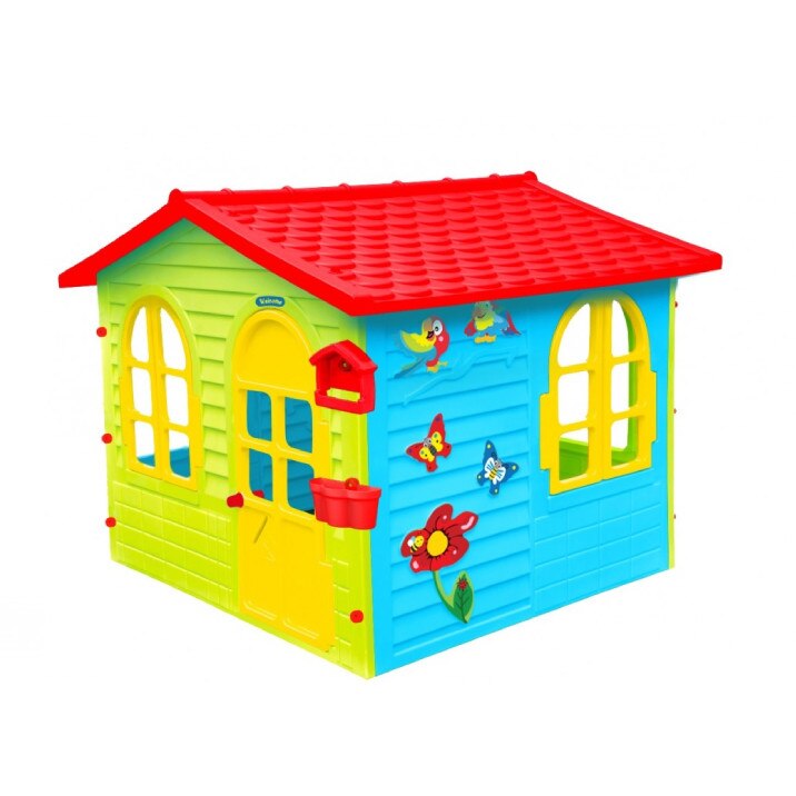Casuta de joaca Garden House, usa si geamuri, hranitoare pentru pasari, 150 x 127 x 118 cm