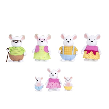 Set 7 figurine de jucarie Li'L Woodzeez, Multicolor Set 7 figurine de jucarie Li'L Woodzeez, Multicolor