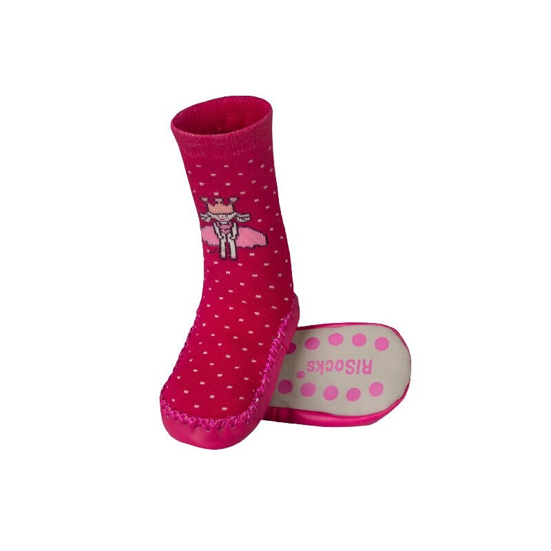 Mocasini, Printesa balerina, roz inchis cu buline