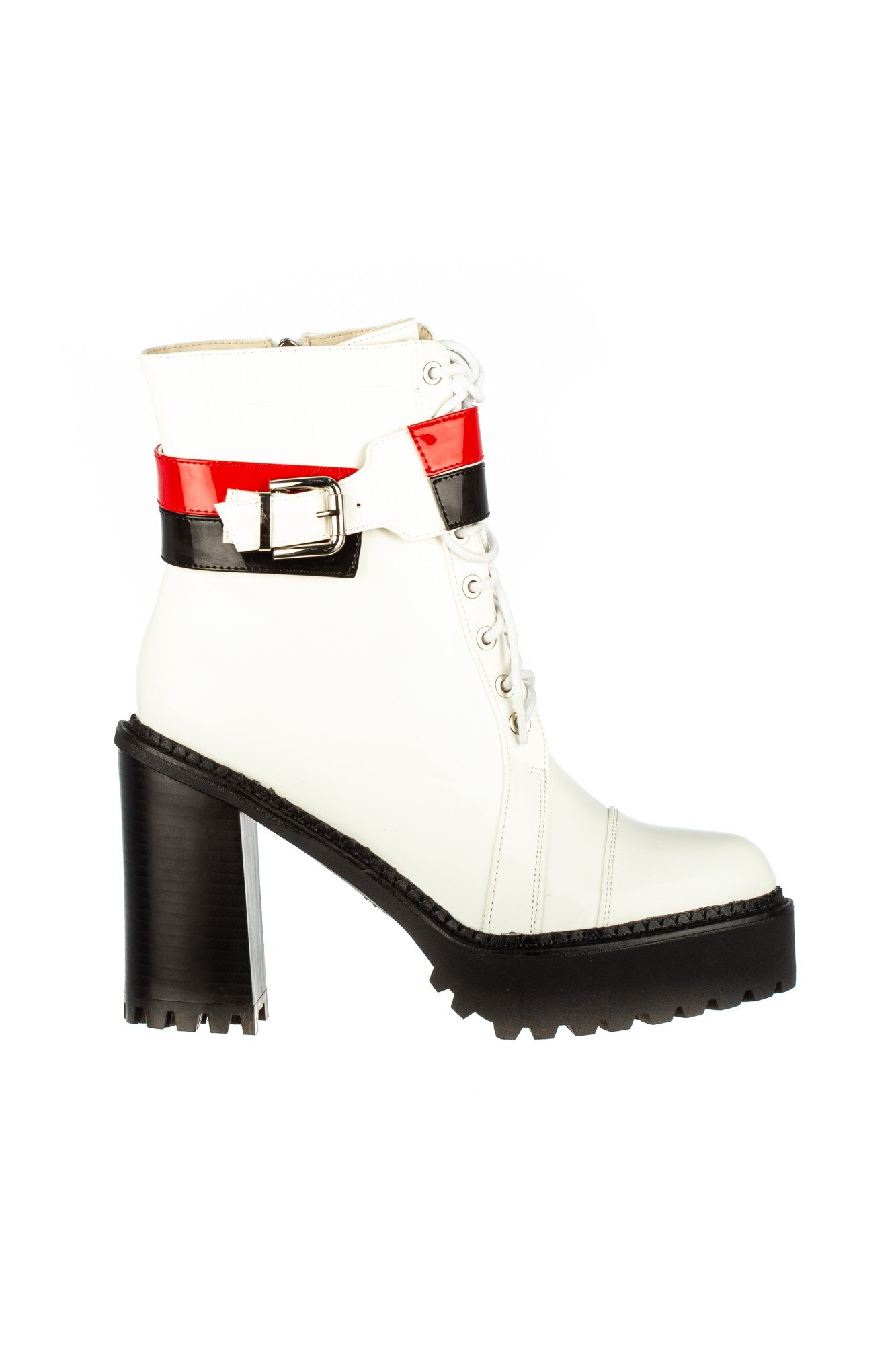 Botine dama Andreea, Alb, Alb