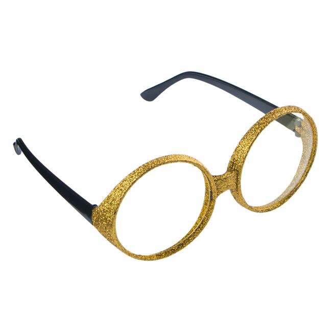 Ochelari pentru Halloween, Zola®, rotunzi, mari, cu sclipici auriu