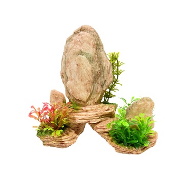 Decor acvariu stanci cu plante Decor acvariu stanci cu plante