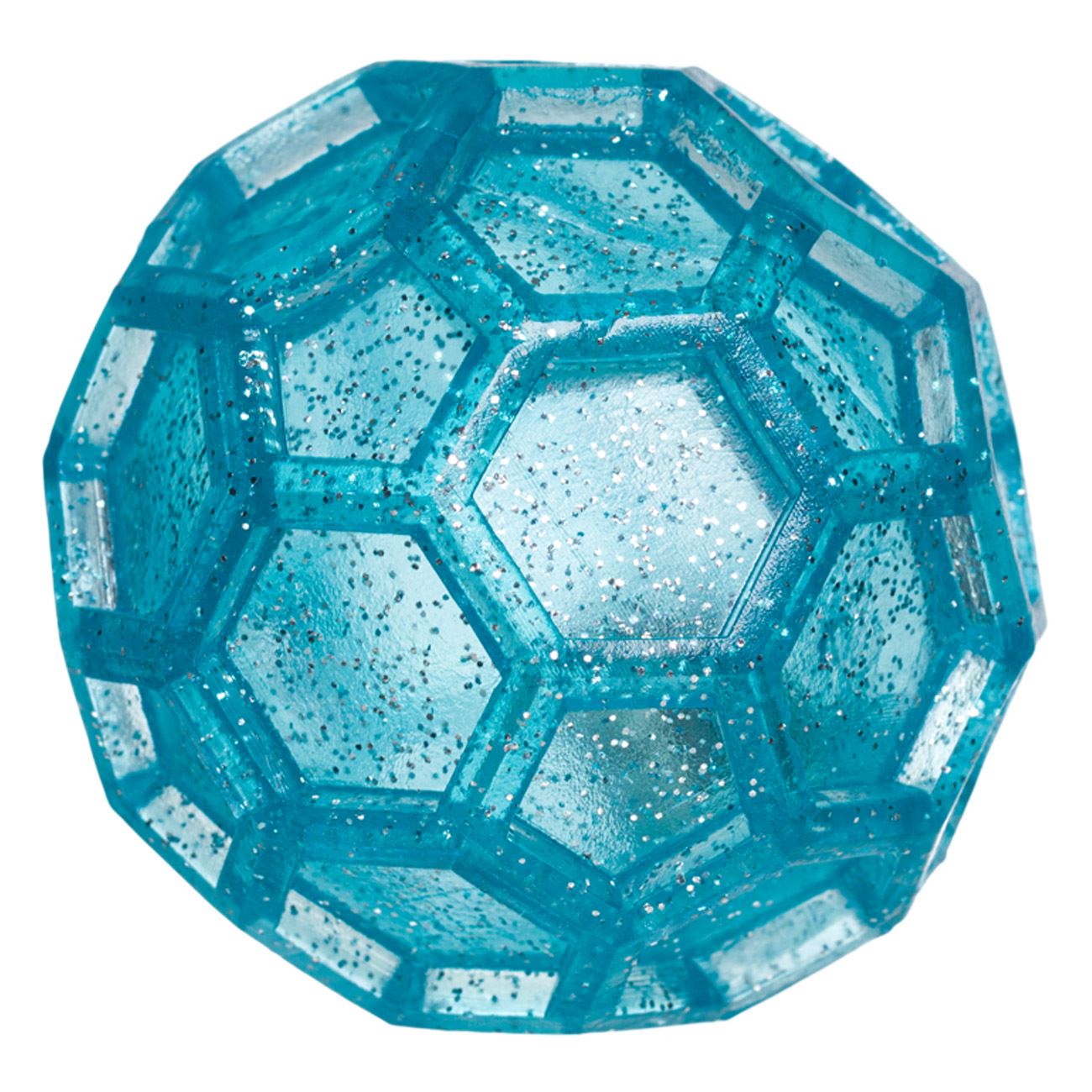 Minge antistres, Zola®, albastra, cu glitter si luminite, 6.5 cm