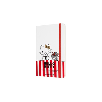 Notebook Moleskine, Hello Kitty, Hard Cover, 13x21, Alb/Rosu Notebook Moleskine, Hello Kitty, Hard Cover, 13x21, Alb/Rosu
