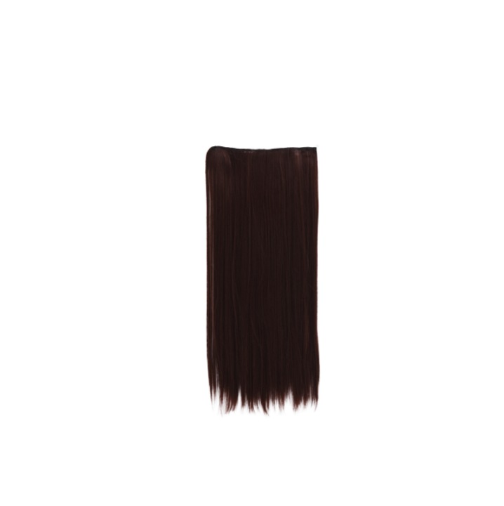 Clip on/Csatos póthaj, 60 cm - Sötétvörös - MS-332