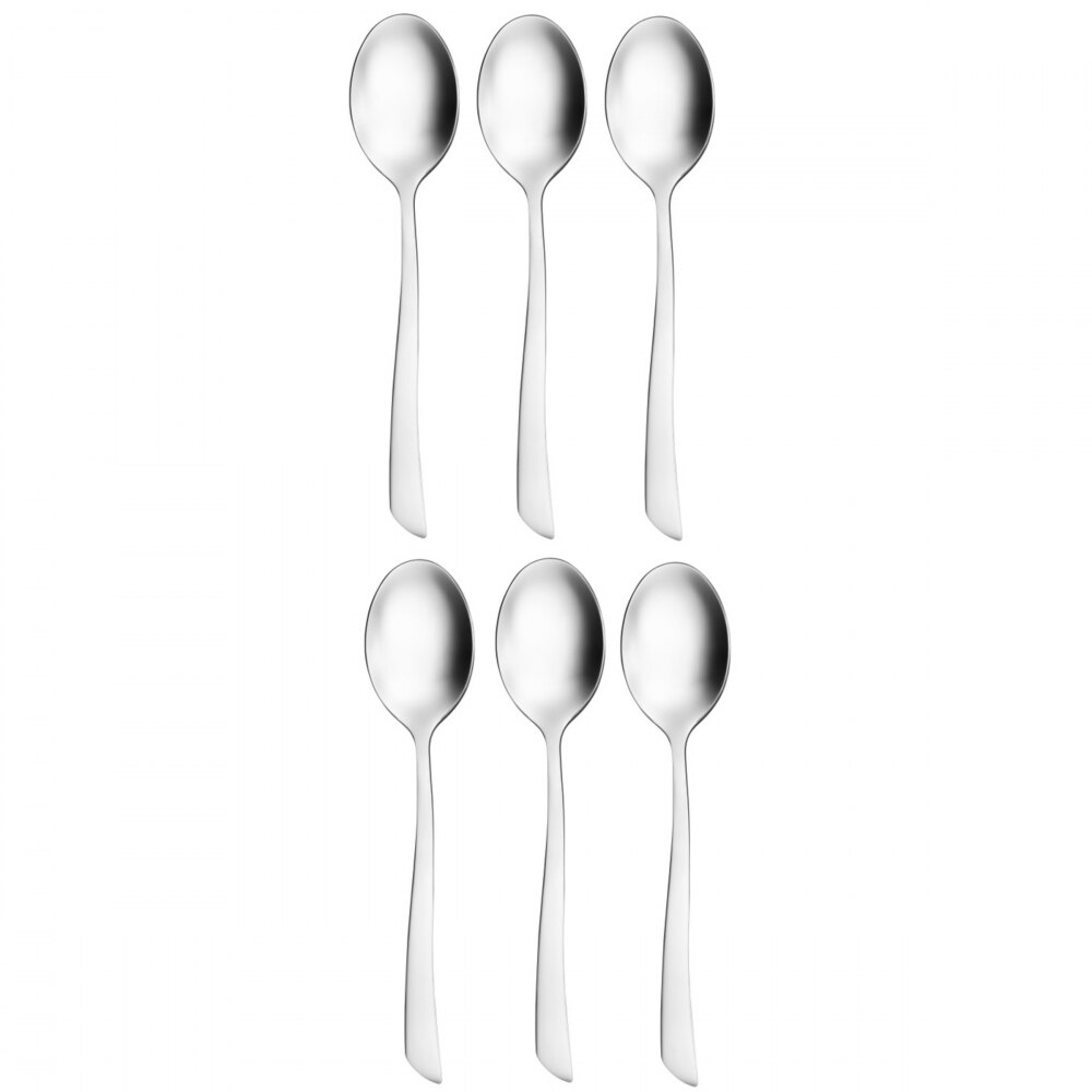 Set de 6 linguri de ceai, cafea si desert, AMBITION Wave 6 el.