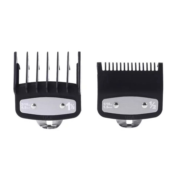 Set inaltatoare intermediare Premium compatibile Wahl , 1.5 - 4.5mm , 2 bucati , negre