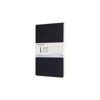 Bloc de schite Moleskine, 120 g/m2, 13 x 21 cm, Negru Bloc de schite Moleskine, 120 g/m2, 13 x 21 cm, Negru
