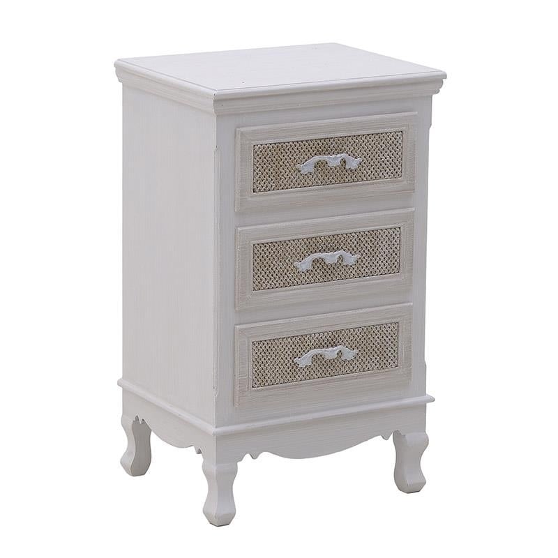 Dulapior/noptiera lemn, crem, 41x34x68 cm