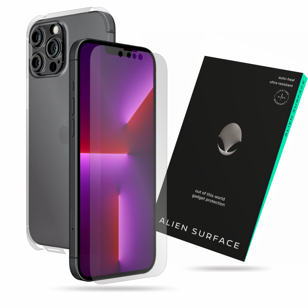 Folie Alien Surface, compatibil cu Apple iPhone 13 Pro Max, protectie ecran, spate, laterale