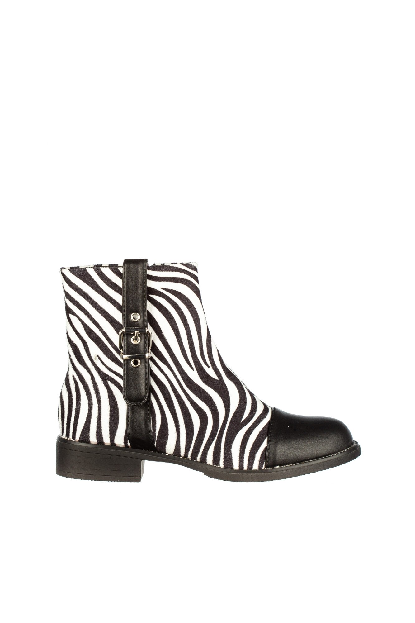 Botine dama Cipriana zebra, Gri, Gri