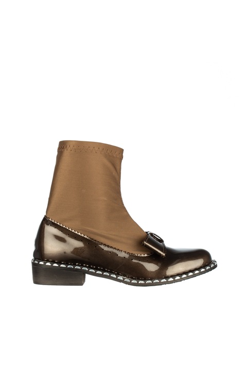 Botine dama Ring Bow bronz, Auriu, 41