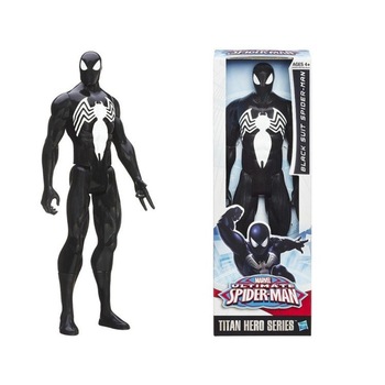 Figurina Spiderman in costum negru, Marvel, Hasbro, + 4 ani, 30 cm Figurina Spiderman in costum negru, Marvel, Hasbro, + 4 ani, 30 cm