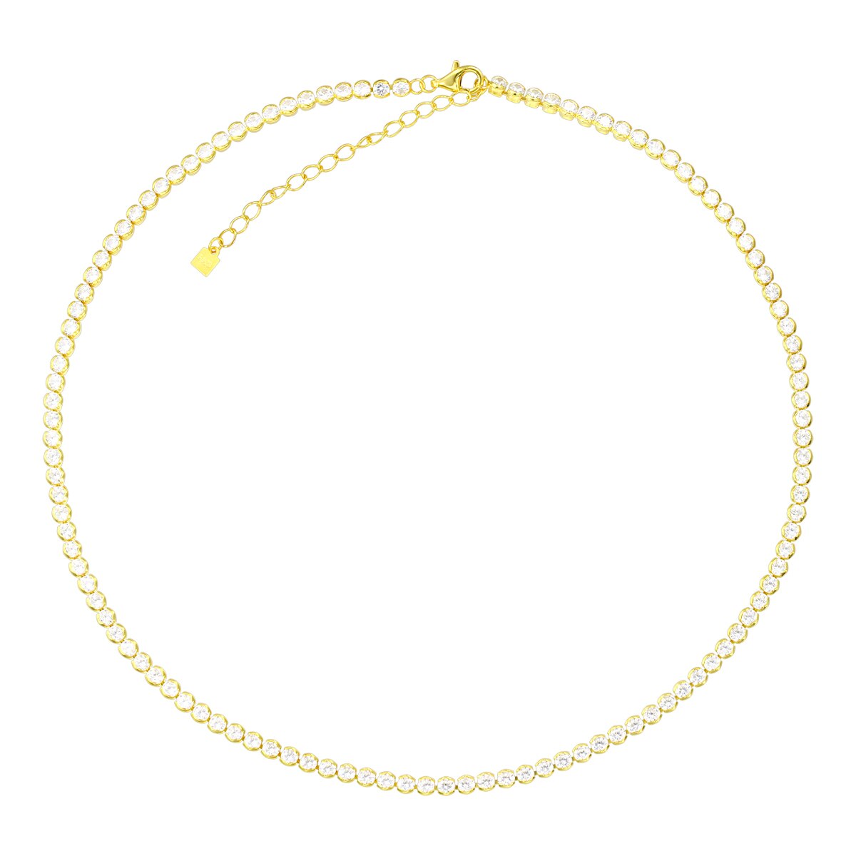 Lant din argint Manissi Tennis Round Gold, auriu