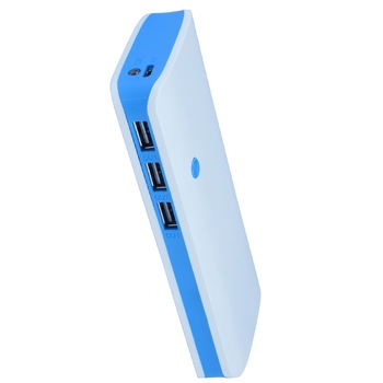 Acumulator extern NYTRO PowerBank 20000mAh, 3x USB, 2.1A, Lanterna, Blue Acumulator extern NYTRO PowerBank 20000mAh, 3x USB, 2.1A, Lanterna, Blue