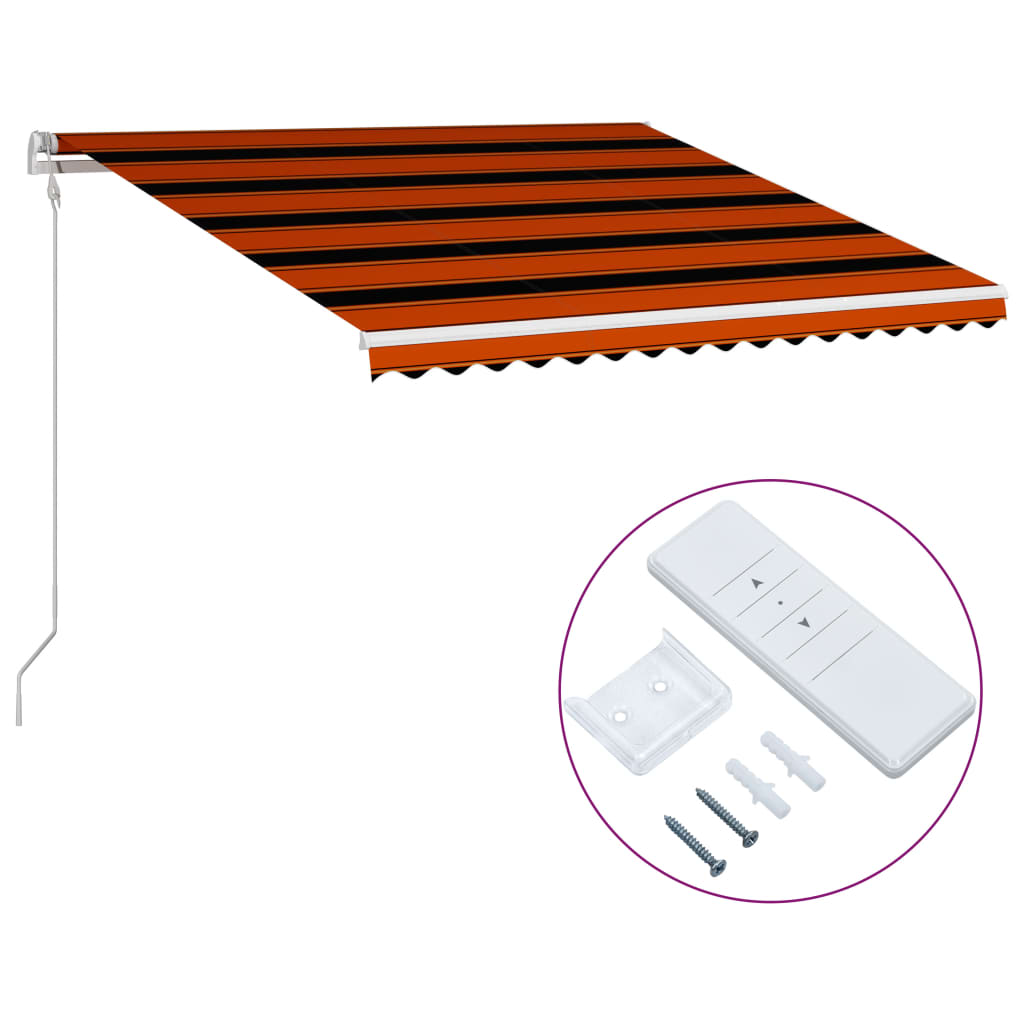 Copertina retractabila automat, portocaliu & maro, 400 x 300 cm 3051203
