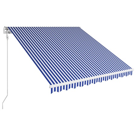 Copertina retractabila automat, albastru si alb, 350 x 250 cm 3051228