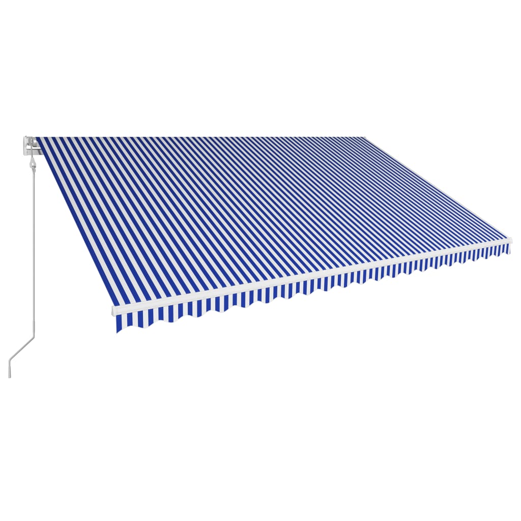 Copertina retractabila automat, albastru si alb, 500 x 300 cm 3051234