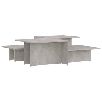 Set de 2 masute de cafea vidaXL, PAL, 111,5 x 50 x 33 cm, Gri ciment Set de 2 masute de cafea vidaXL, PAL, 111,5 x 50 x 33 cm, Gri ciment