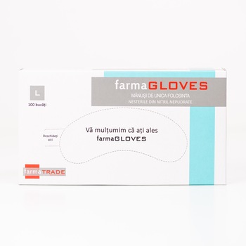 Set 100 buc Manusi Medicale Nitril Nepudrate Albastre marime L Set 100 buc Manusi Medicale Nitril Nepudrate Albastre marime L