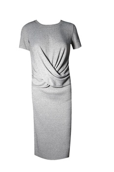 Compleu dama chic ,cu bluza si fusta, Gri Compleu dama chic ,cu bluza si fusta, Gri