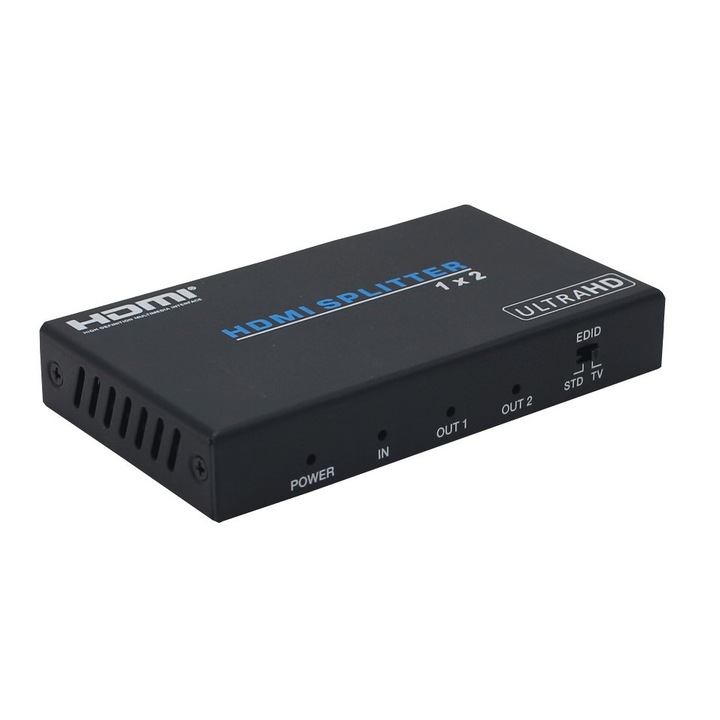 HDMI 2.0 UltraHD1x2 jelelosztó, EVOCONNECT HDV-B12IH, 18Gbps