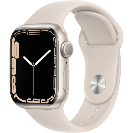 Apple Watch 7, GPS, Корпус Starlight Aluminium 41mm, Starlight Sport Band