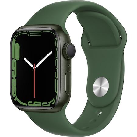 Apple Watch 7, GPS, Корпус Green Aluminium 41mm, Clover Sport Band