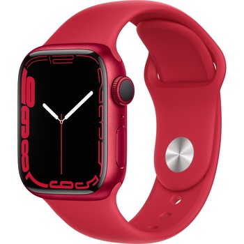 Apple Watch 7, GPS, Carcasa Red Aluminium 41mm, Red Sport Band Apple Watch 7, GPS, Carcasa Red Aluminium 41mm, Red Sport Band