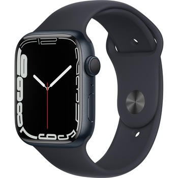 Apple Watch 7, GPS, Carcasa Midnight Aluminium 45mm, Midnight Sport Band Apple Watch 7, GPS, Carcasa Midnight Aluminium 45mm, Midnight Sport Band