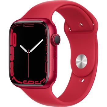 Apple Watch 7, GPS, Carcasa Red Aluminium 45mm, Red Sport Band Apple Watch 7, GPS, Carcasa Red Aluminium 45mm, Red Sport Band
